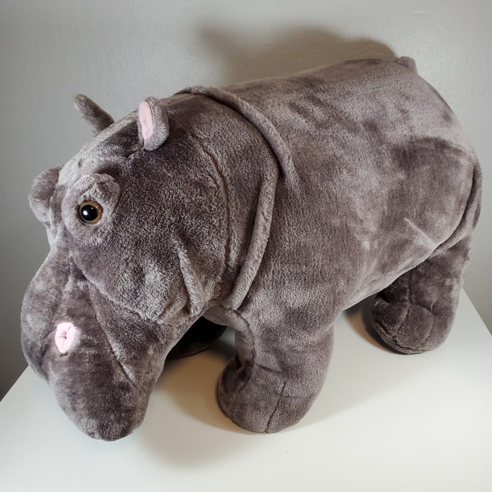 Melissa and Doug Hippopotamus Hippo Plush Stuffed Animal Toy 24" Large Clean